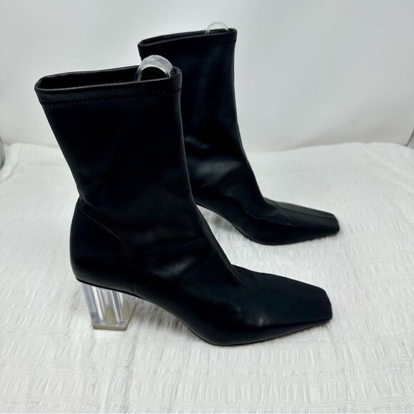 Zara Sleek Midi Calf Boots- Size 8 - Picture 3 of 15